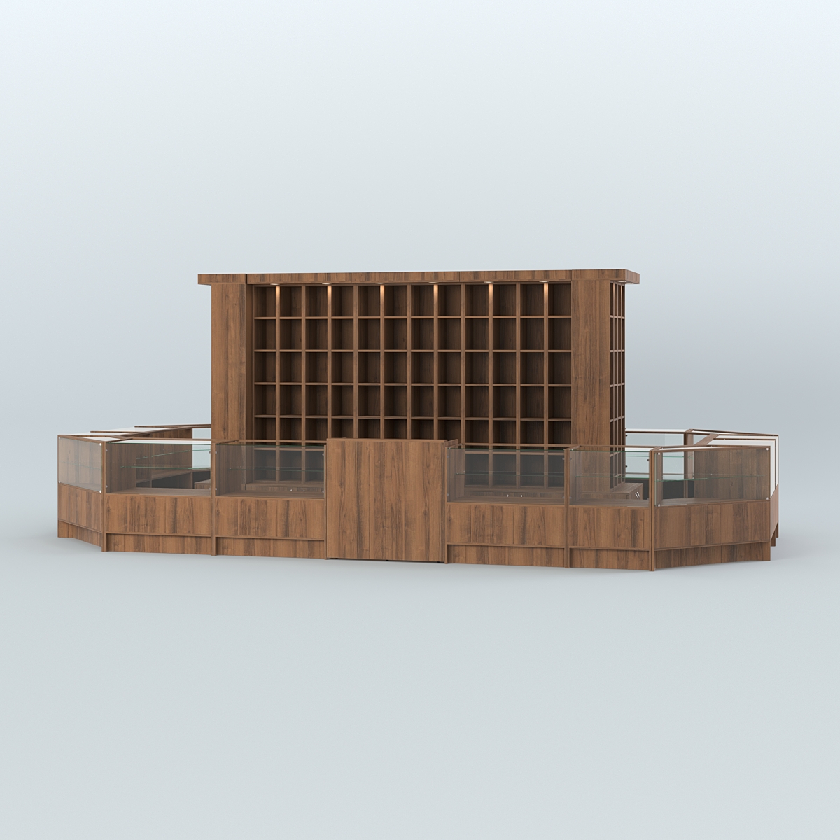 Павильон островной для продажи чая и кофе №7 Орех