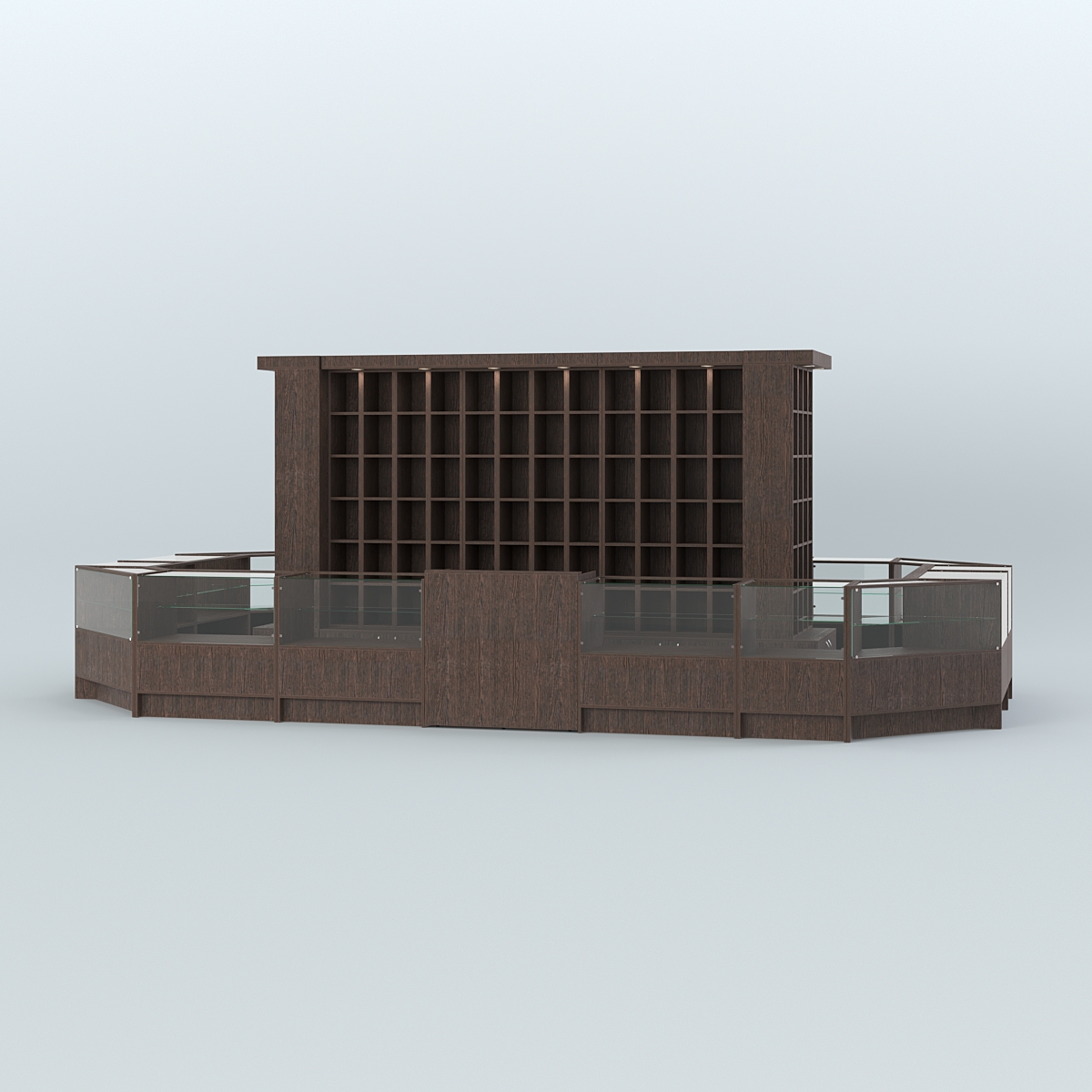 Павильон островной для продажи чая и кофе №7 Дуб Венге