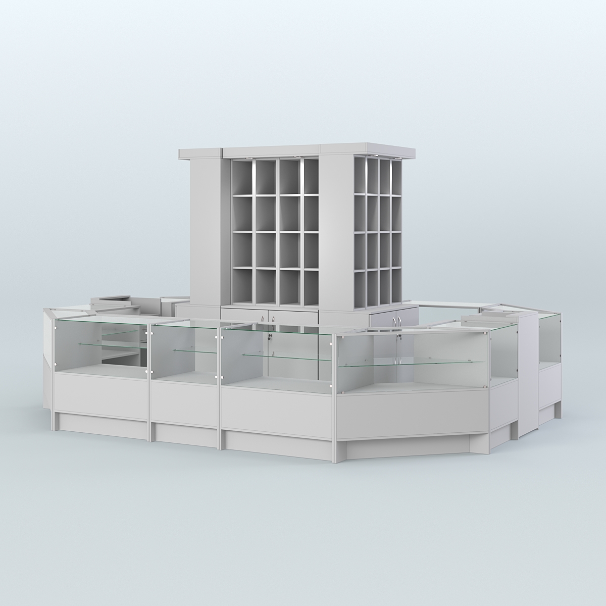 Павильон с круговым обзором для продажи чая и кофе №9 Серый