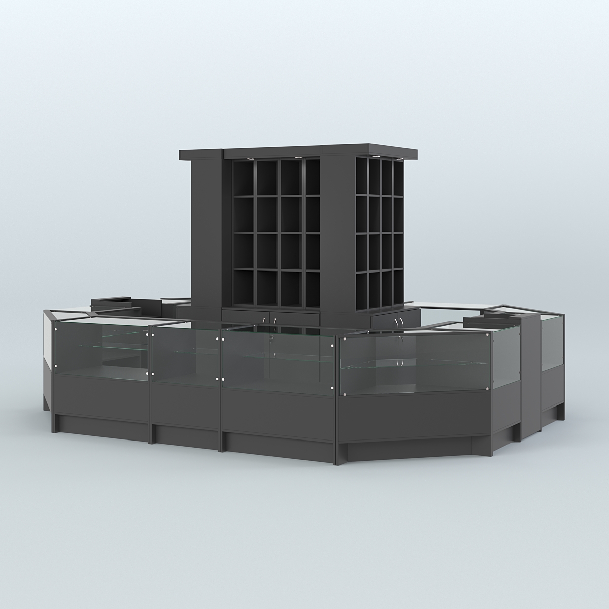 Павильон с круговым обзором для продажи чая и кофе №9 Черный