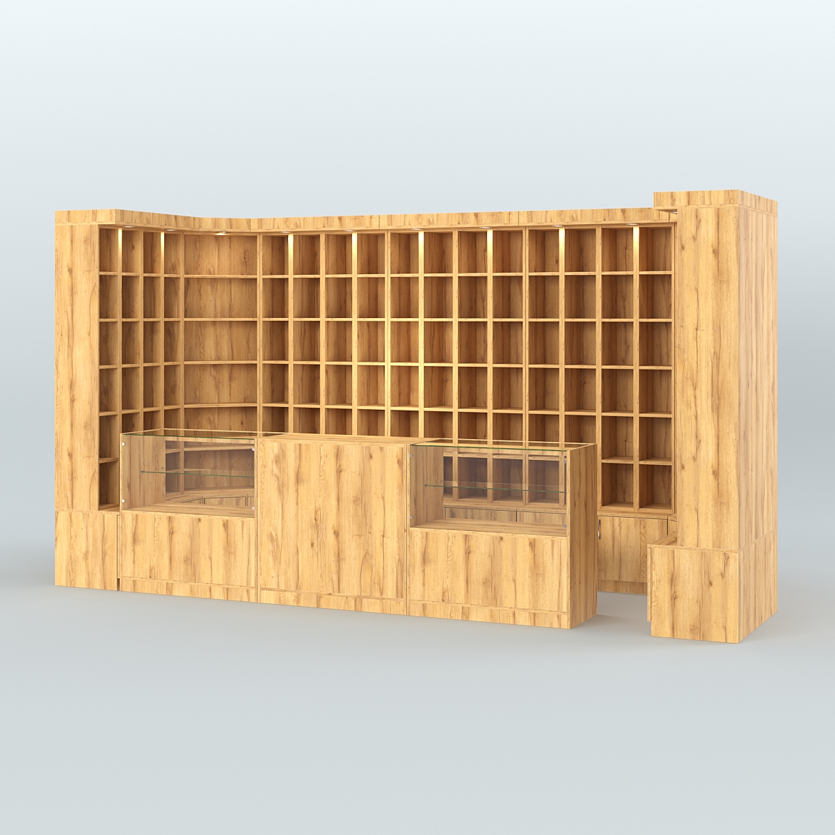 Павильон вместительный для продажи чая и кофе №10 Дуб Золотистый