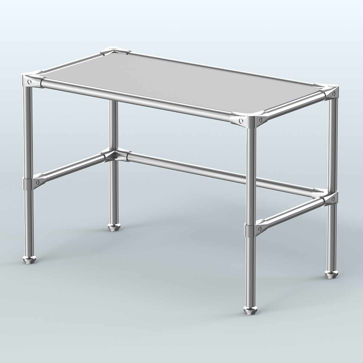 Стол малый D-41 с полкой ДСП 16мм Серый