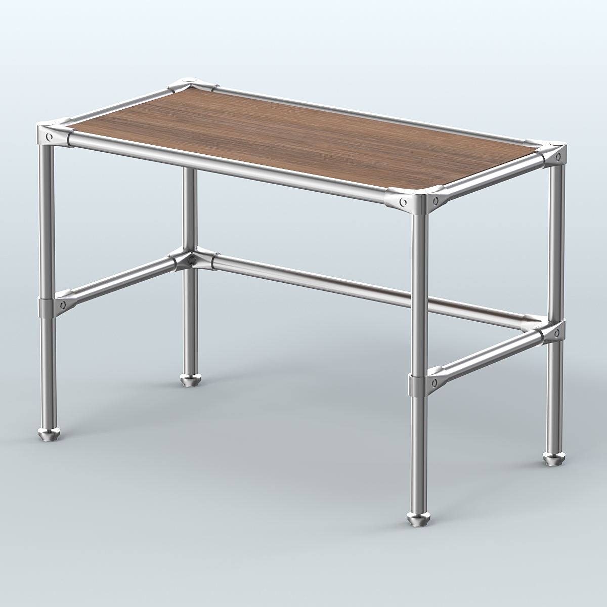 Стол малый D-41 с полкой ДСП 16мм Орех