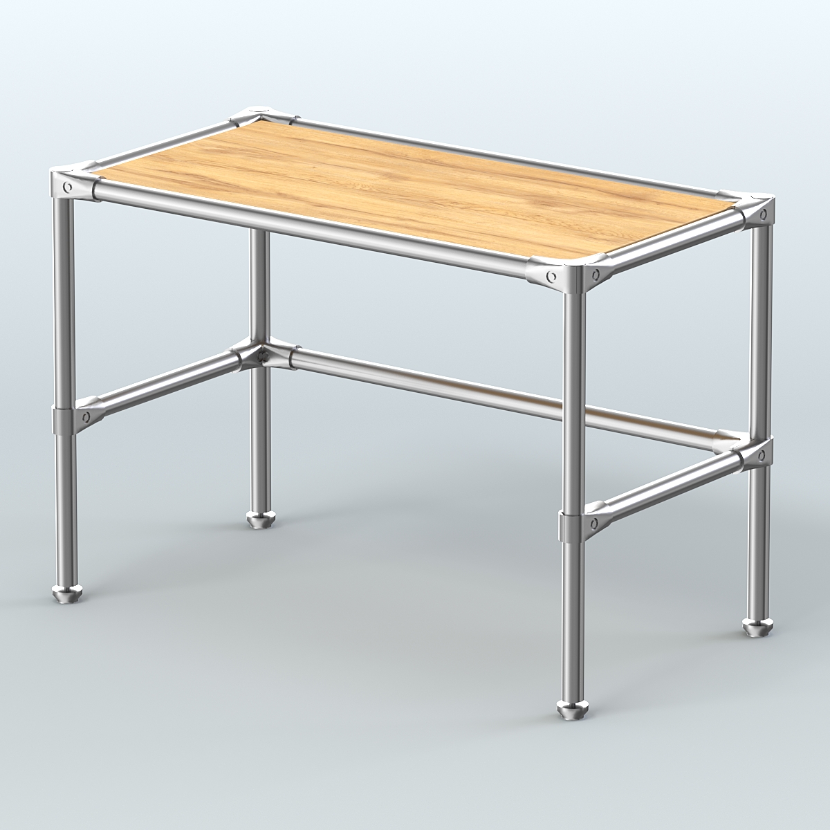 Стол малый D-41 с полкой ДСП 16мм Дуб Золотистый