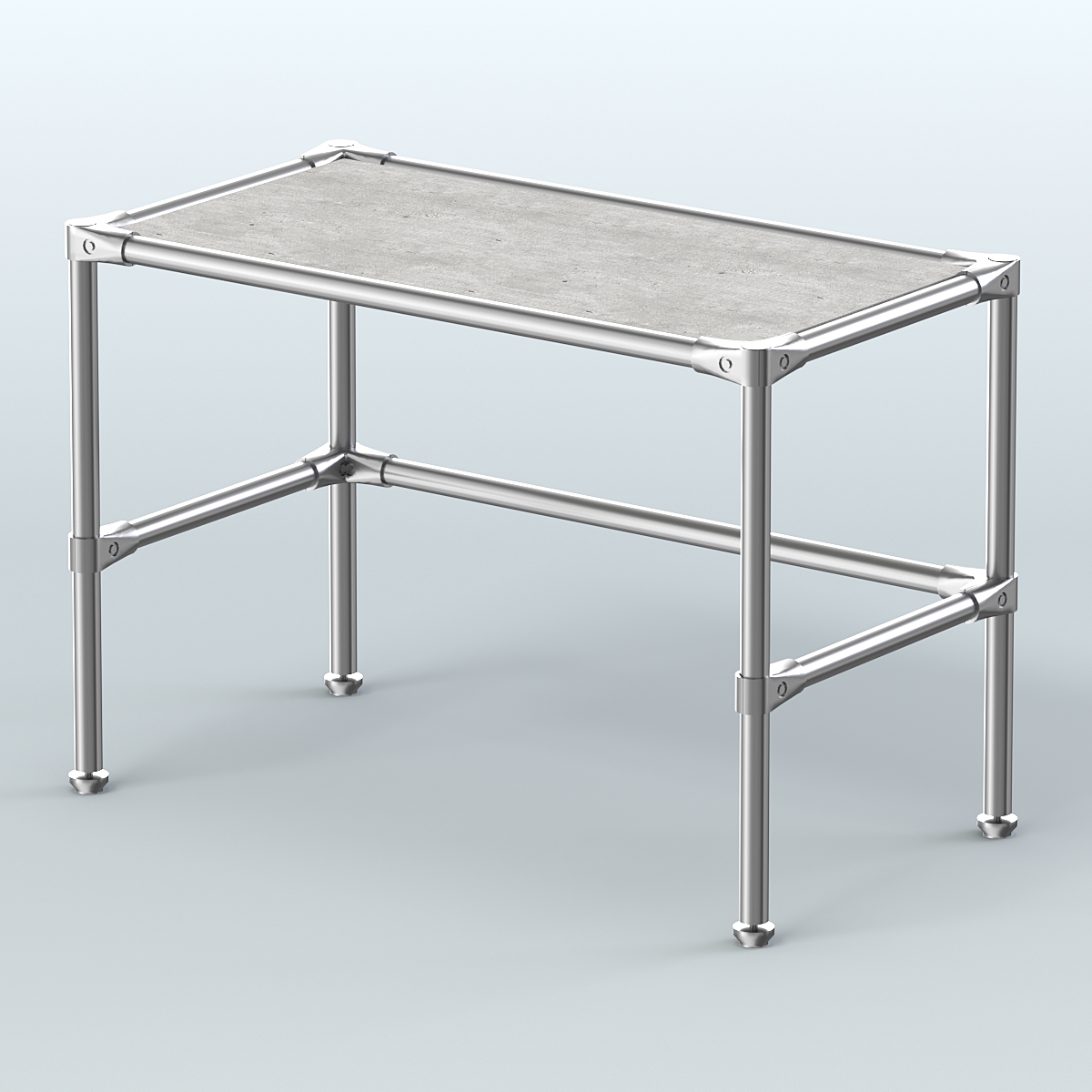 Стол малый D-41 с полкой ДСП 16мм Метрополитан Грей