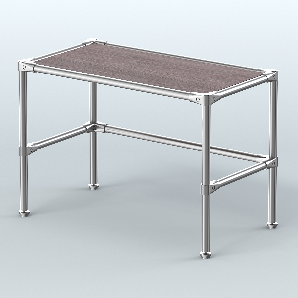 Стол малый D-41 с полкой ДСП 16мм Ясень Анкор темный