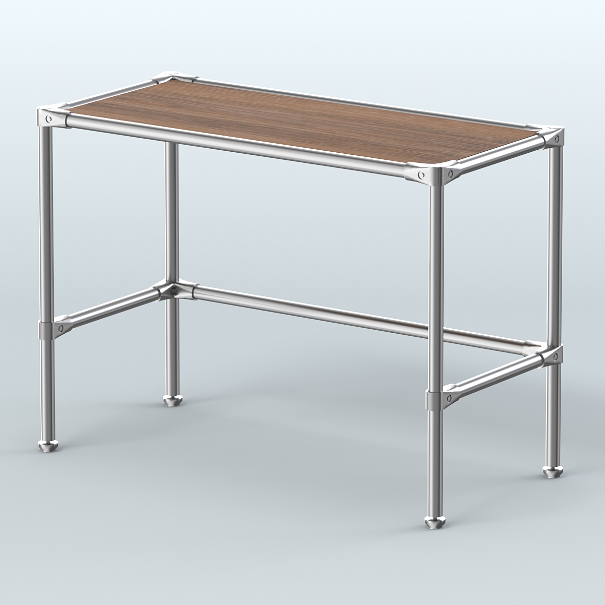 Стол средний D-42 с полкой ДСП 16мм Орех