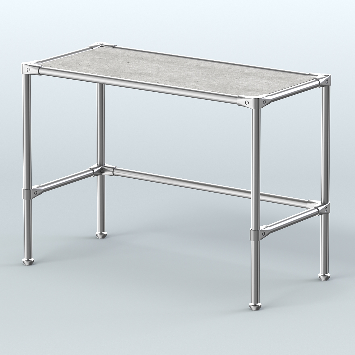 Стол средний D-42 с полкой ДСП 16мм Метрополитан Грей