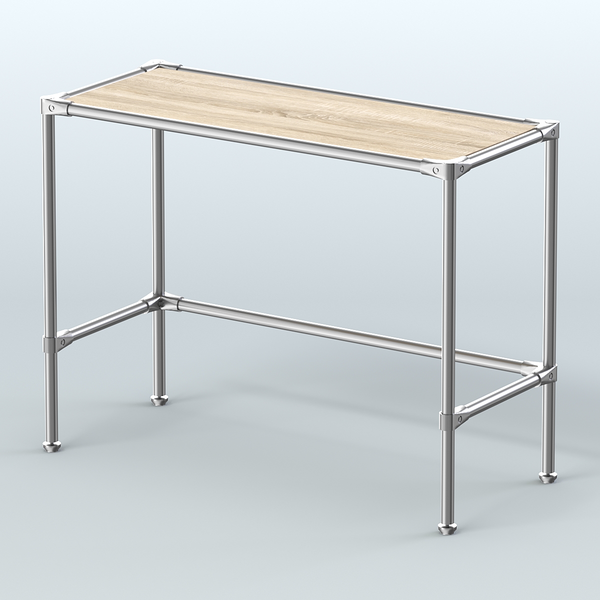 Стол большой D-43 с полкой ДСП 16мм Дуб сонома