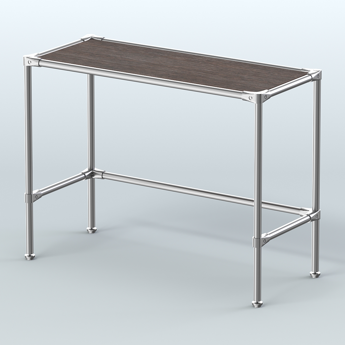 Стол большой D-43 с полкой ДСП 16мм Дуб Венге