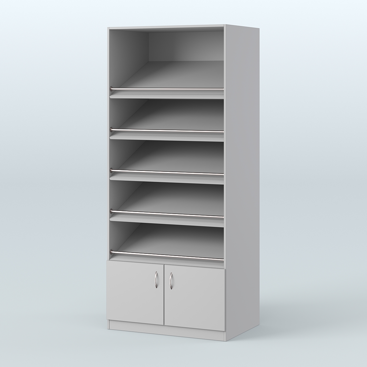 Стеллаж из ДСП для хлеба Серый