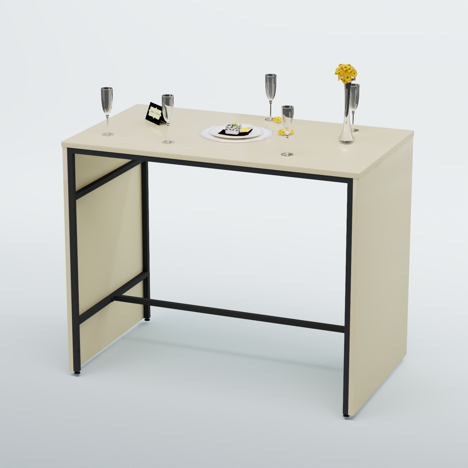 Барный стол "Кофе-брейк" №3 Крем Вайс