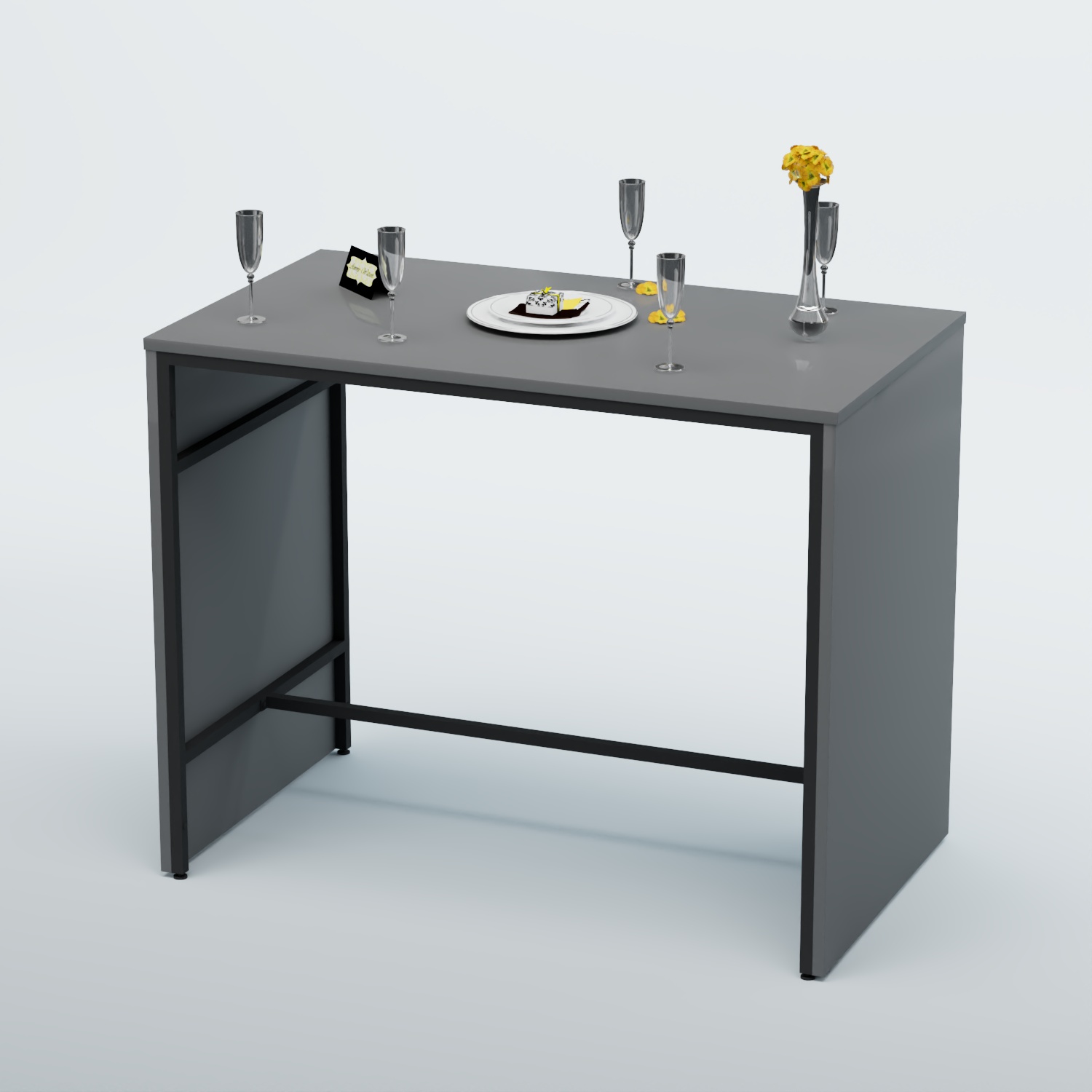 Барный стол "Кофе-брейк" №3 Темно-Серый
