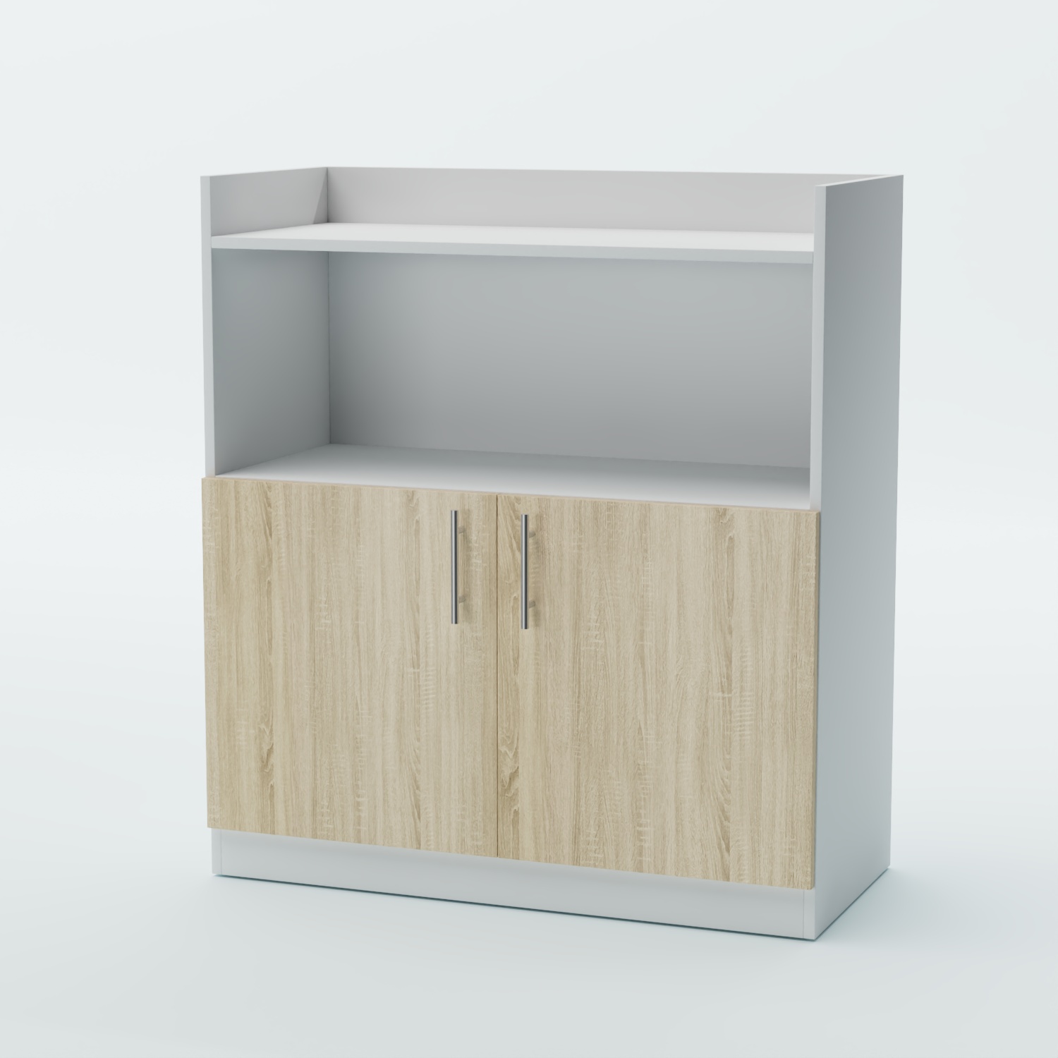 Стойка официанта "Бармен" №1 Белый + Дуб Сонома