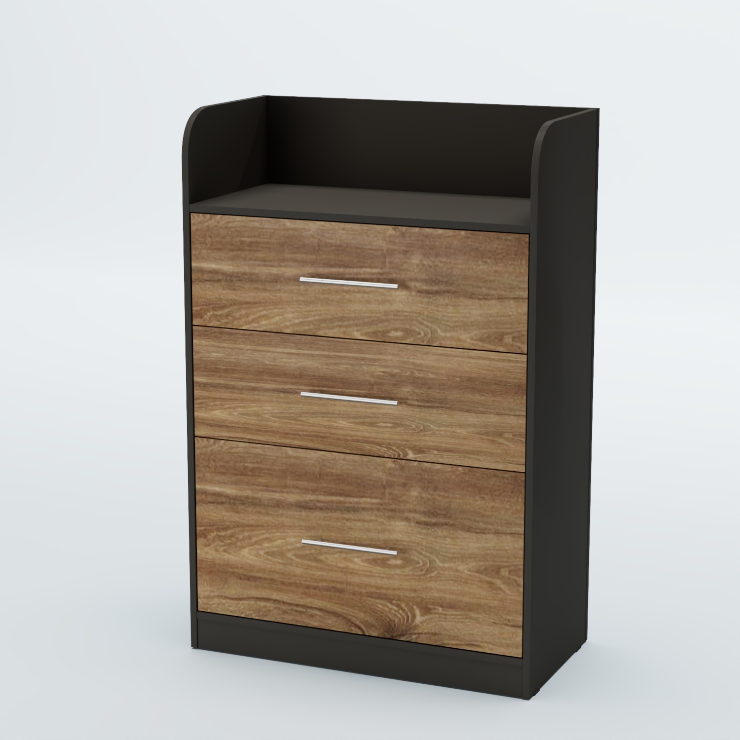 Стойка официанта "Бармен" №2 Черный + Дуб Канзас Коричневый