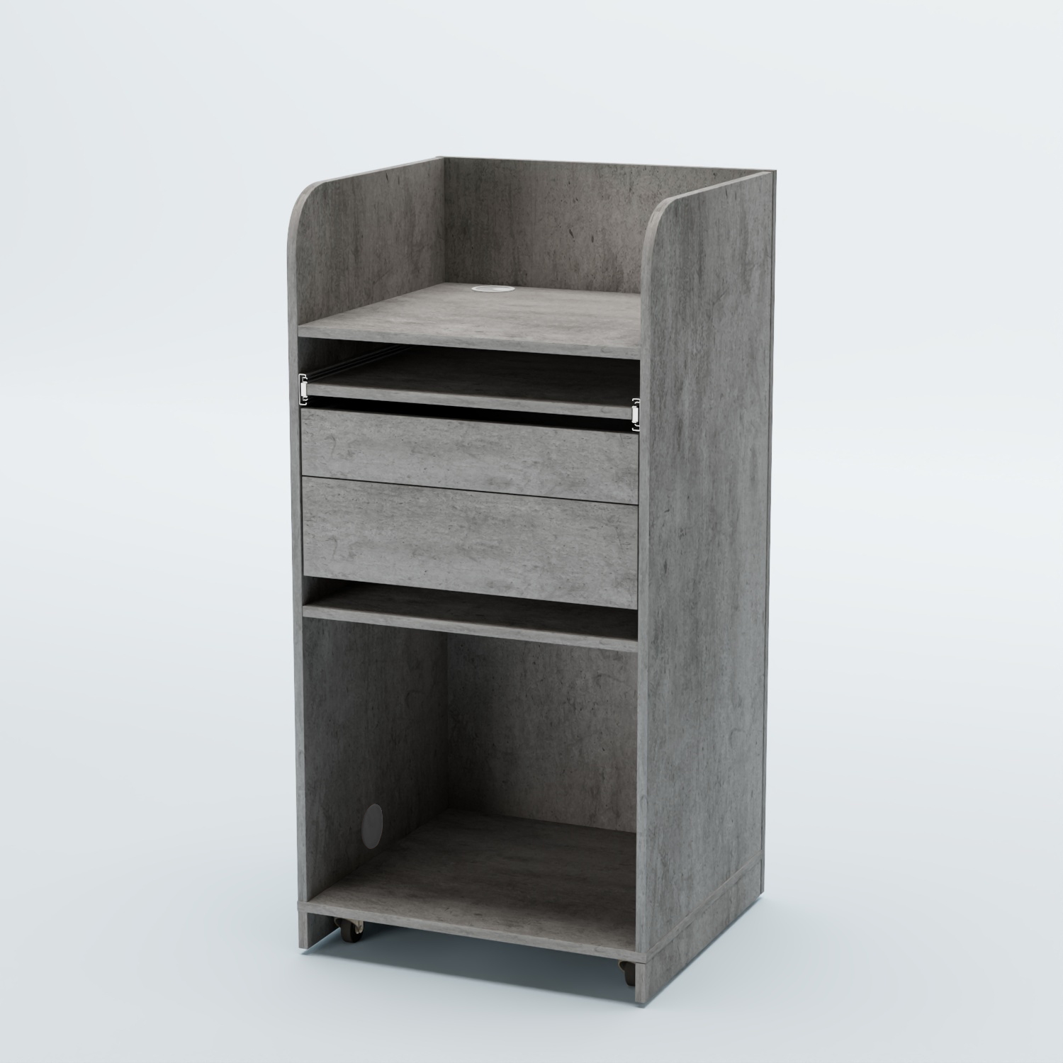 Стойка официанта "Бармен" №3 передвижная Бетон Чикаго светло-серый F186 ST9