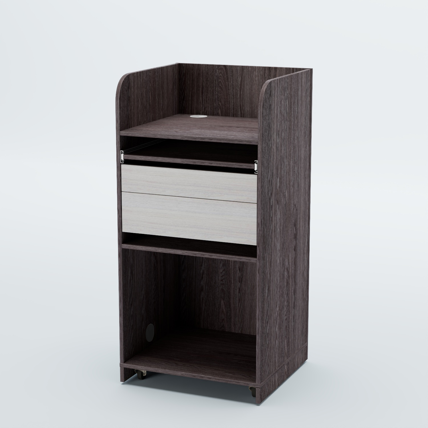 Стойка официанта "Бармен" №3 передвижная Ясень Анкор темный + Ясень Анкор светлый