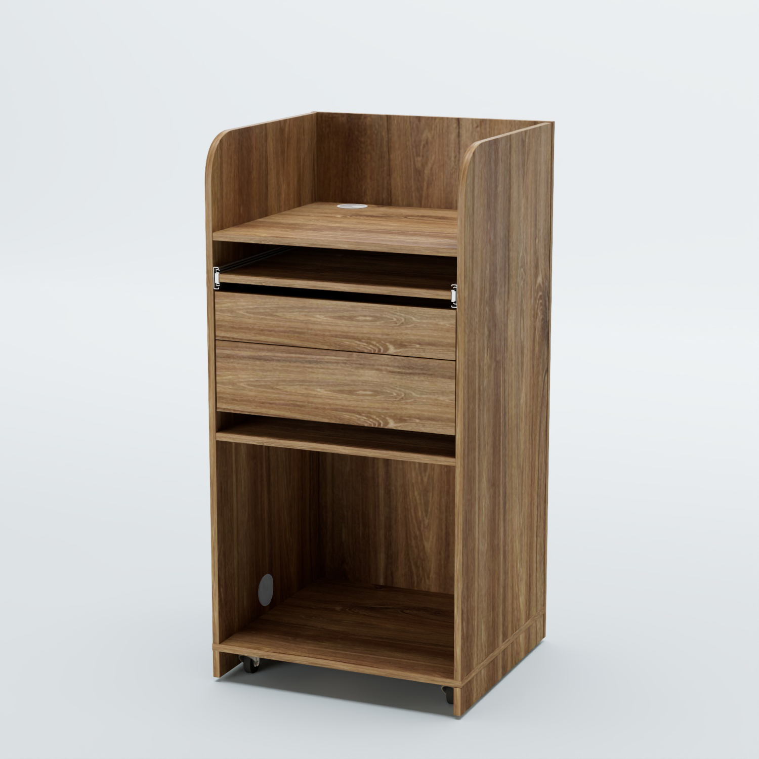 Стойка официанта "Бармен" №3 передвижная Дуб Канзас коричневый