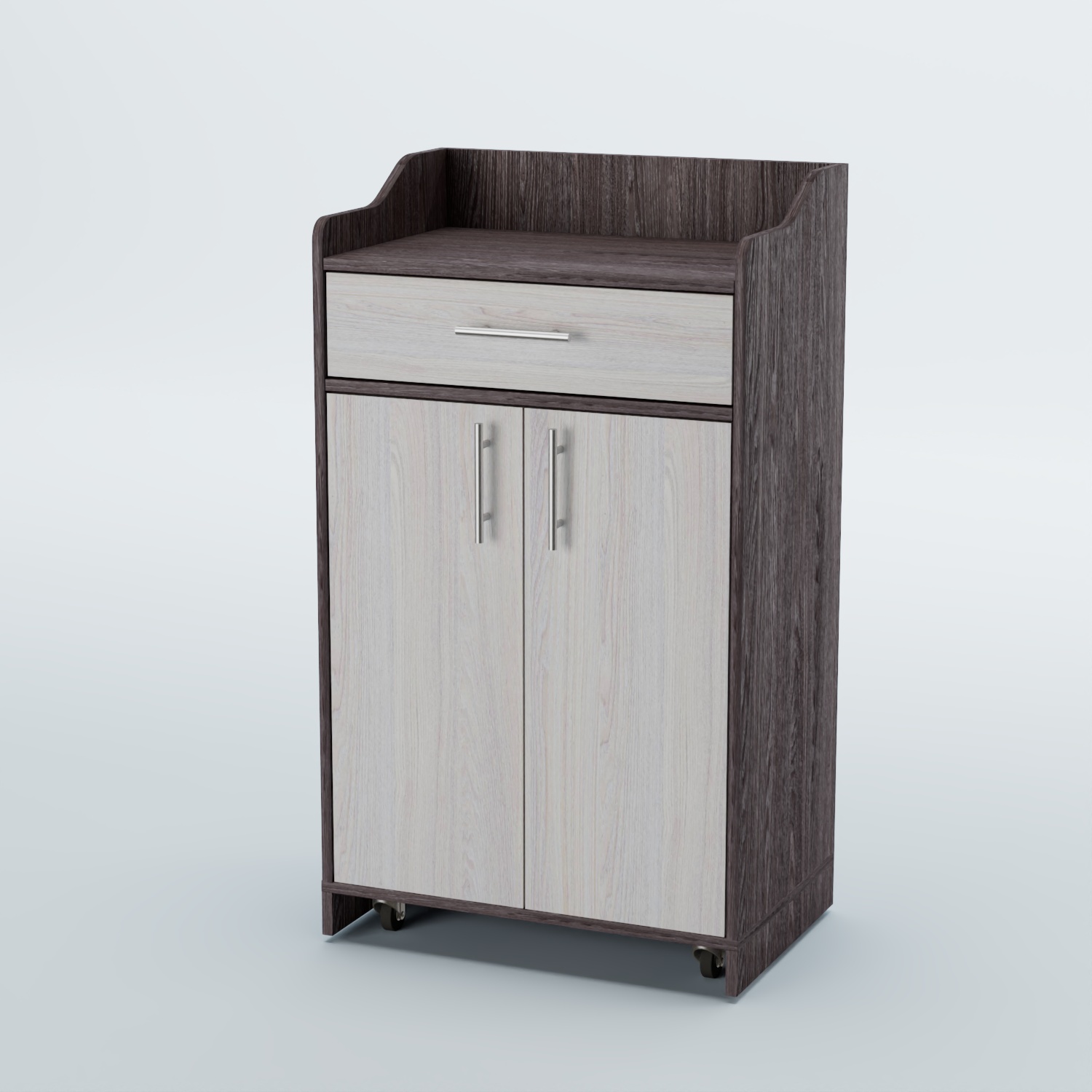 Стойка официанта "Бармен" №5-П передвижная Ясень Анкор темный + Ясень Анкор светлый