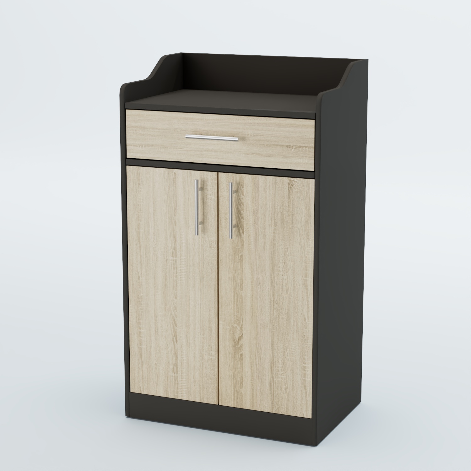 Стойка официанта "Бармен" №5 Черный + Дуб Сонома