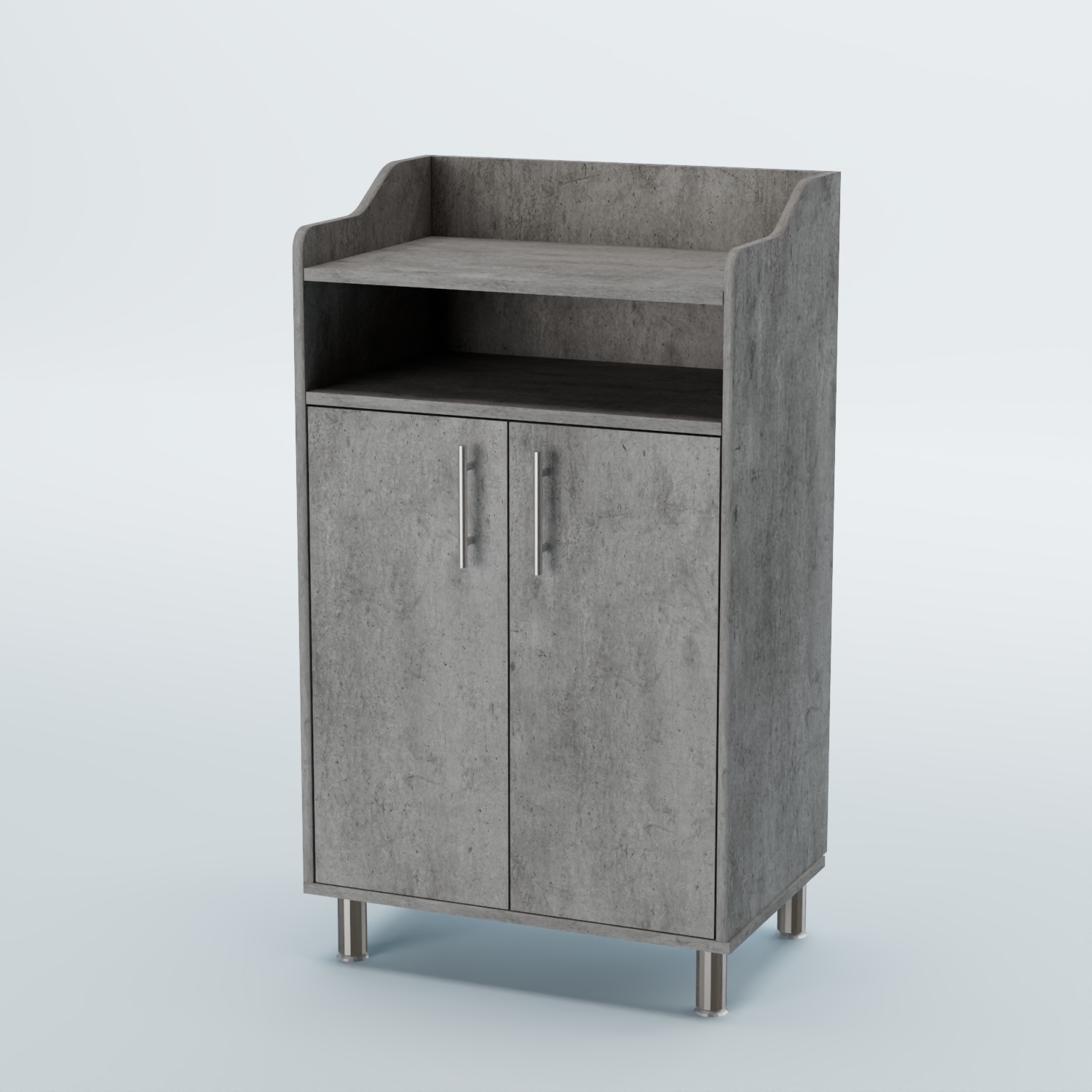 Стойка официанта "Бармен" №4-Н на ножках Бетон Чикаго светло-серый F186 ST9