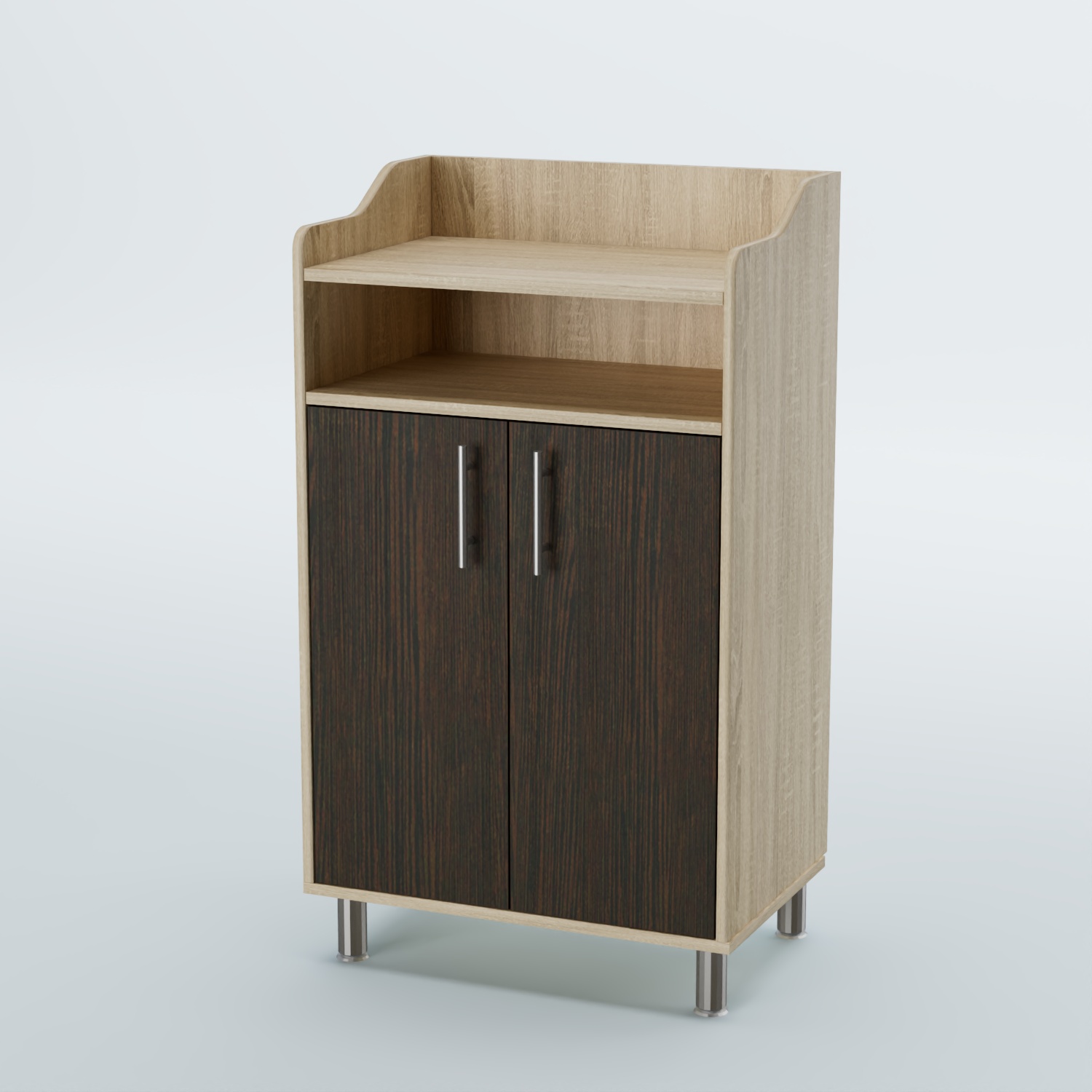 Стойка официанта "Бармен" №4-Н на ножках Дуб Сонома + Дуб Венге