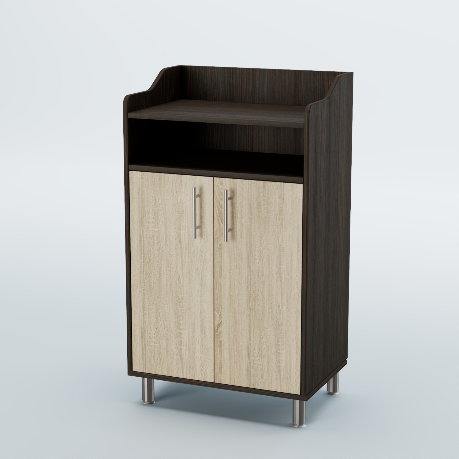 Стойка официанта "Бармен" №4-Н на ножках Дуб Венге + Дуб Сонома