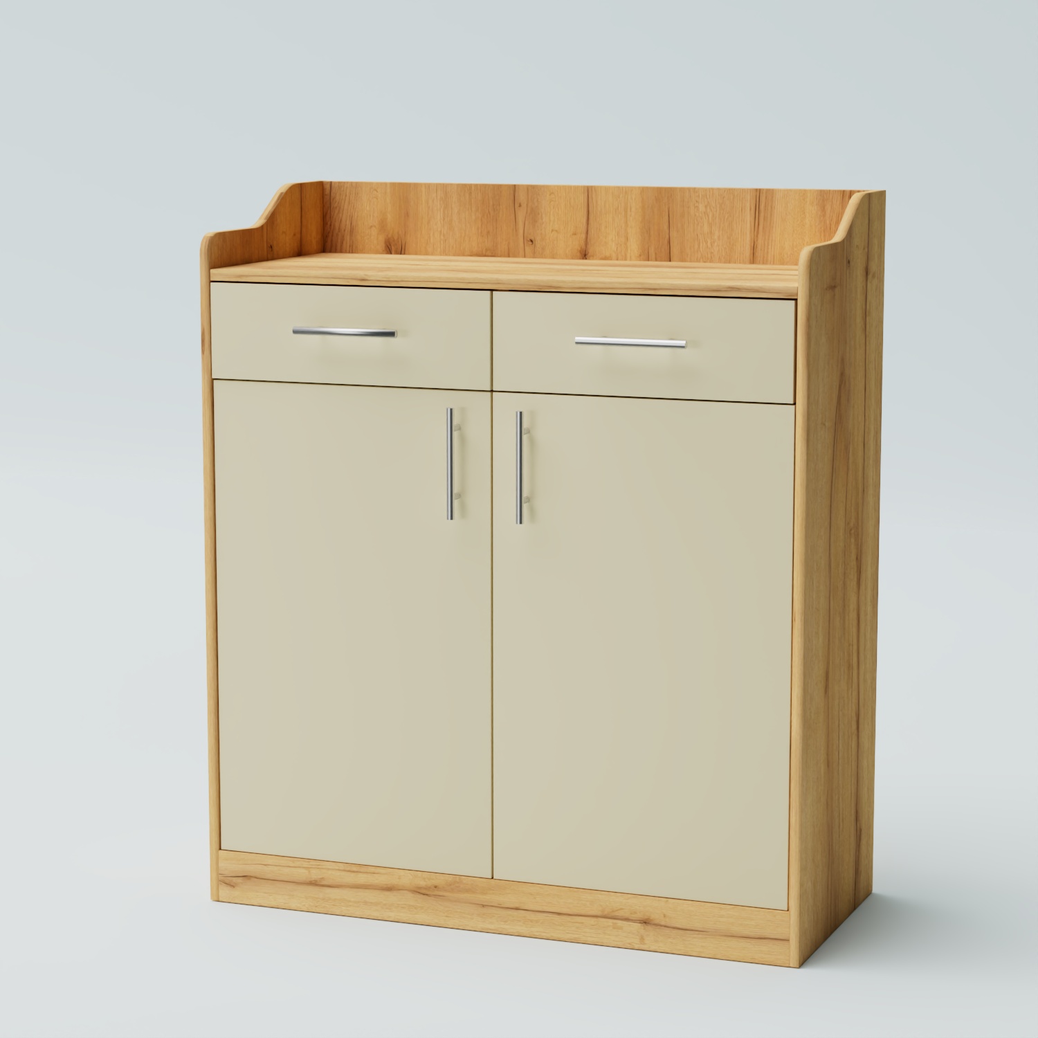 Стойка официанта "Бармен" №6 Дуб Золотистый и Крем Вайс