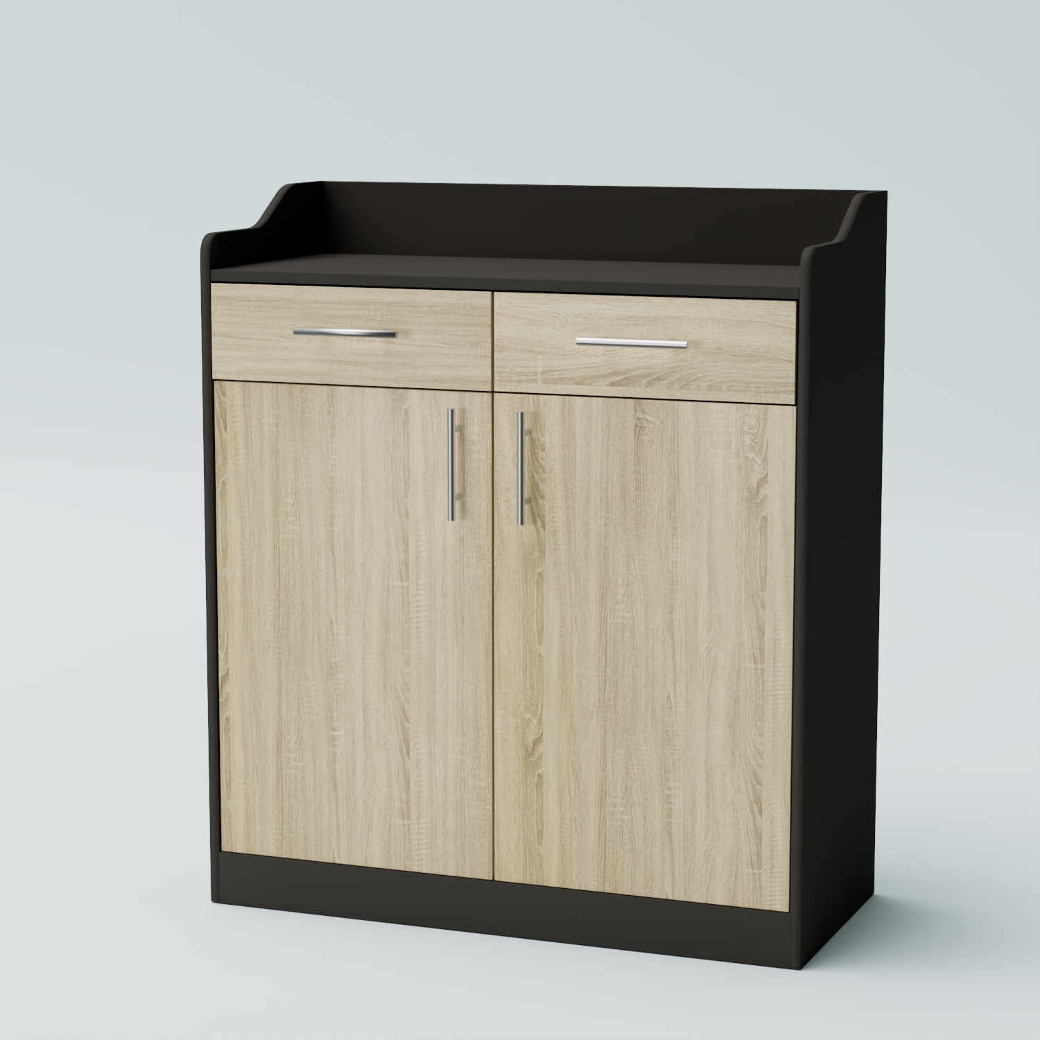 Стойка официанта "Бармен" №6 Черный + Дуб Сонома