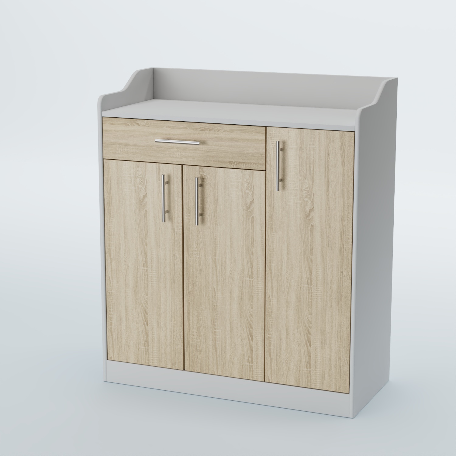 Стойка официанта "Бармен" №7 Белый + Дуб Сонома