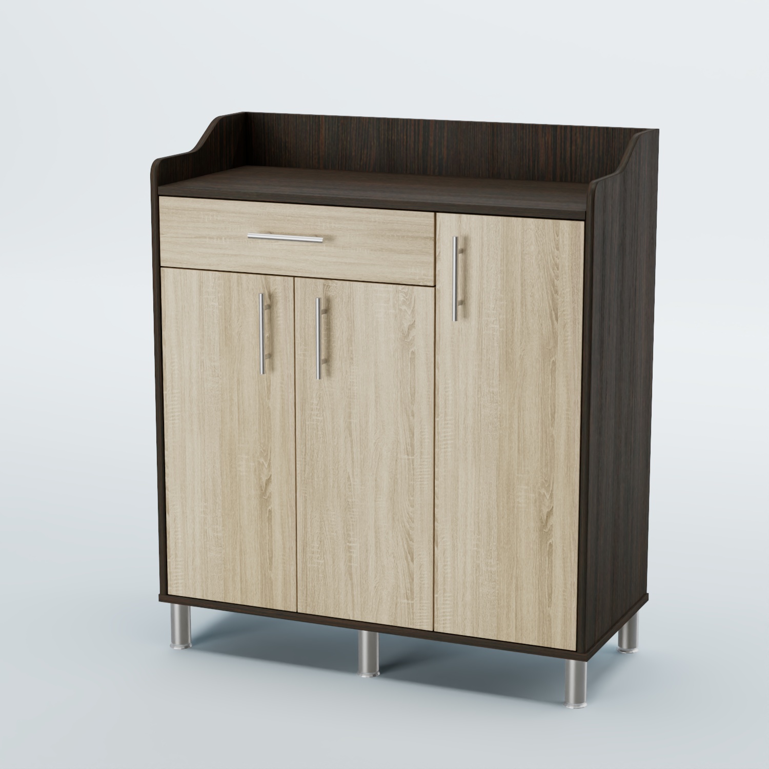 Стойка официанта "Бармен" №7-Н на ножках Дуб Венге + Дуб Сонома