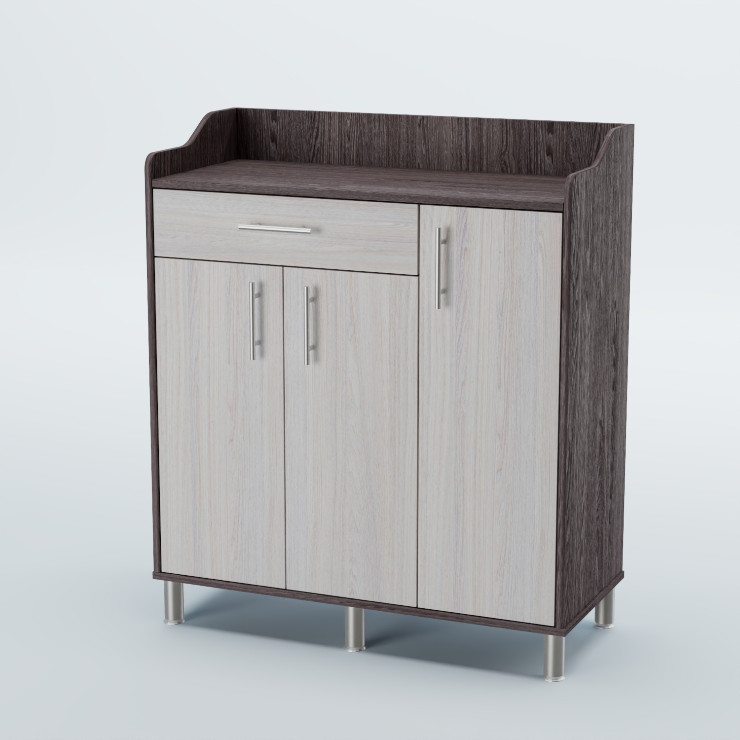 Стойка официанта "Бармен" №7-Н на ножках Ясень Анкор темный + Ясень Анкор светлый