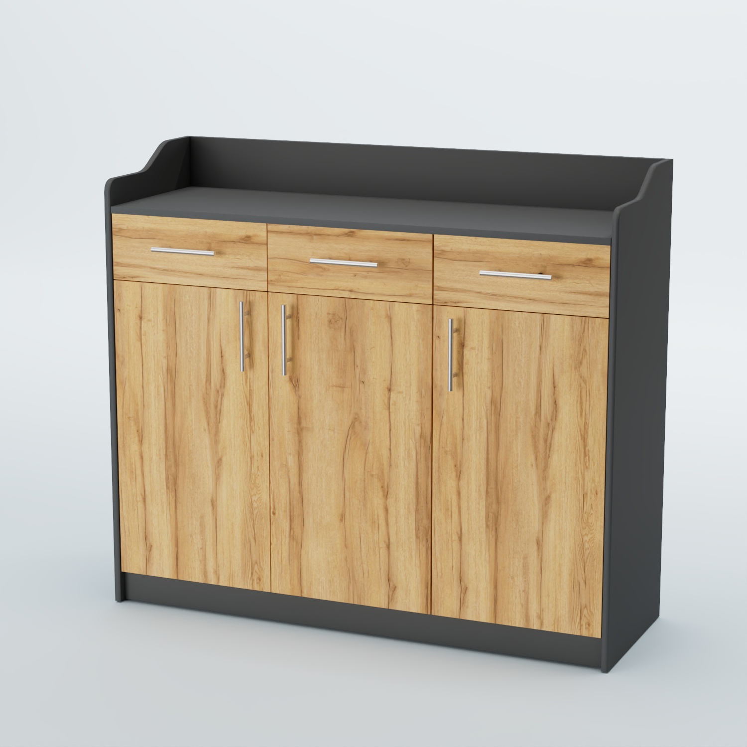 Стойка официанта "Бармен" №8 Темно-Серый  + Дуб Золотистый