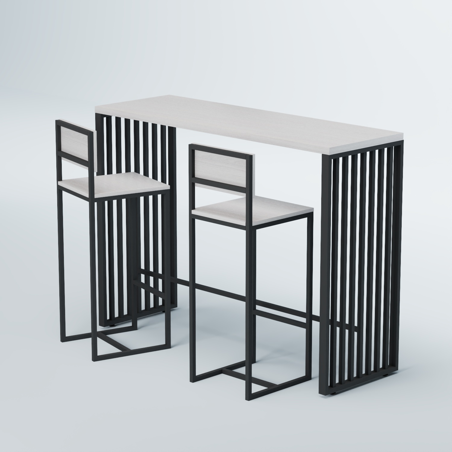 Комплект барный стол "Кофе-брейк" №6 и стулья Ясень Анкор светлый