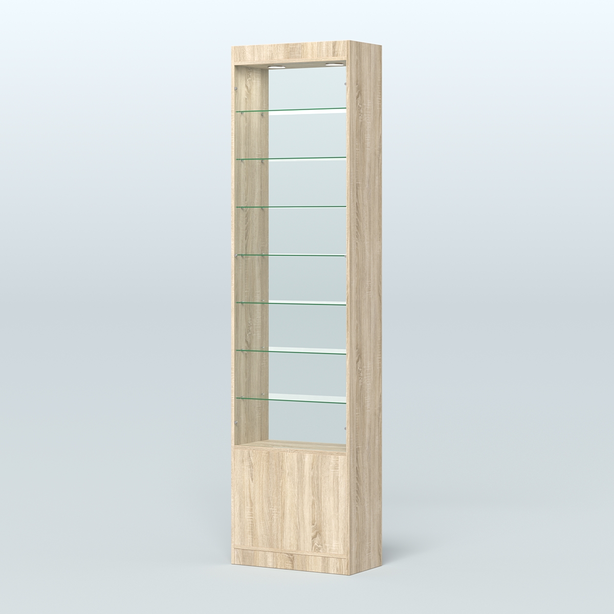 Высокая витрина серии Эконом №304-600 (без дверей) Дуб Сонома