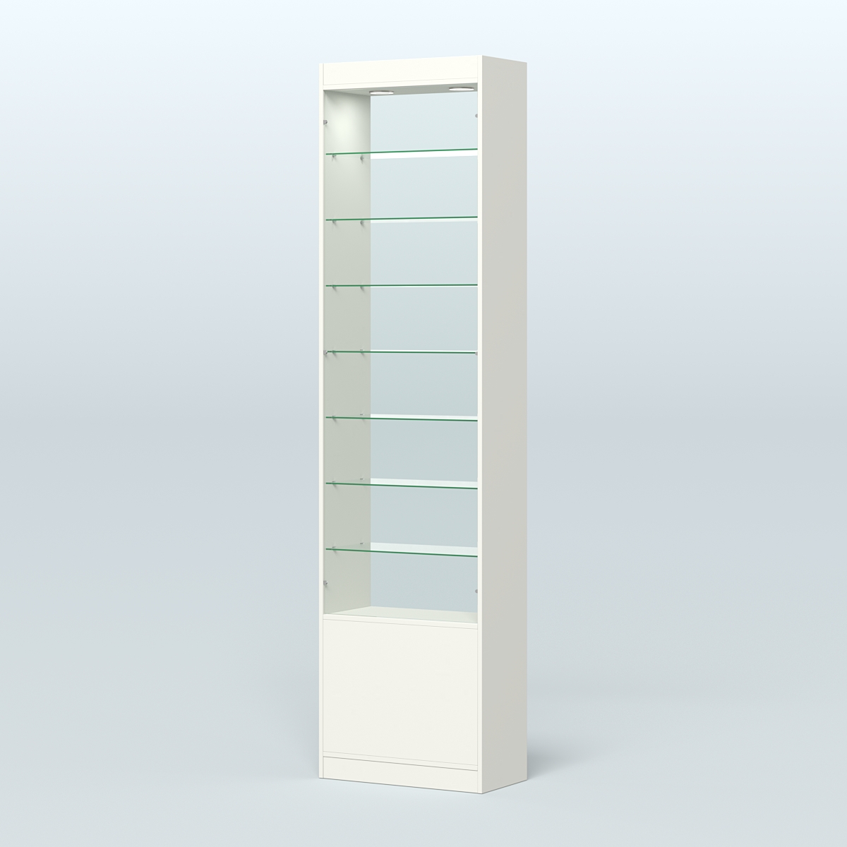 Высокая витрина серии Эконом №304-600 (без дверей) Белый