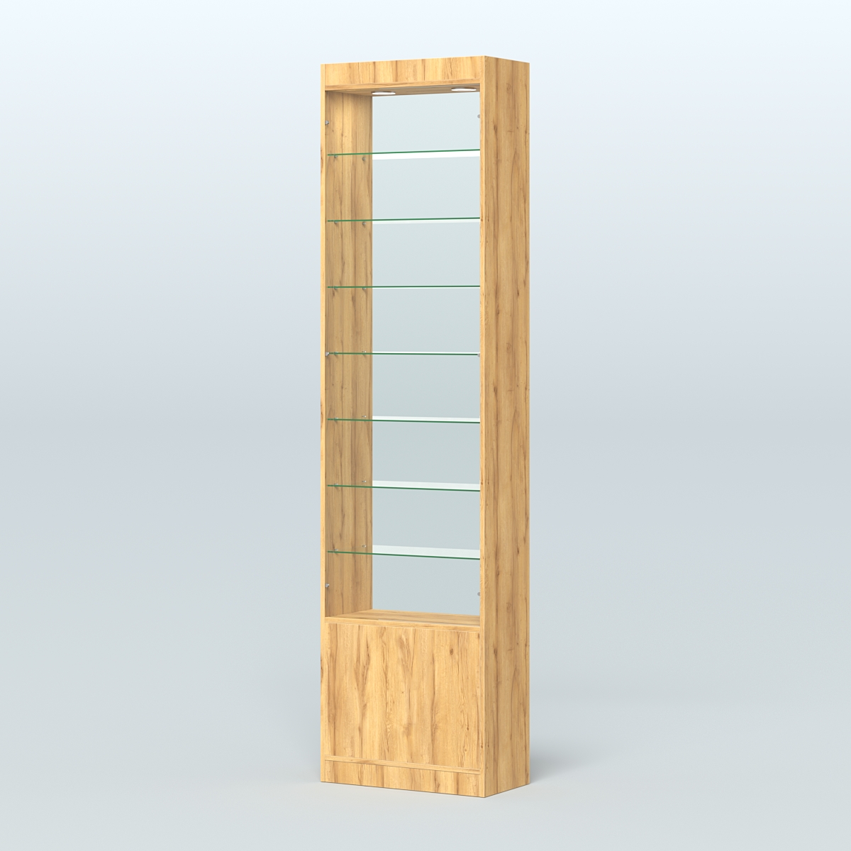 Высокая витрина серии Эконом №304-600 (без дверей) Дуб Золотистый