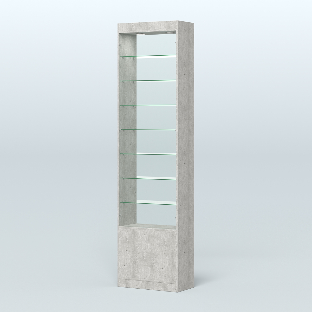 Высокая витрина серии Эконом №304-600 (без дверей) Метрополитан Грей