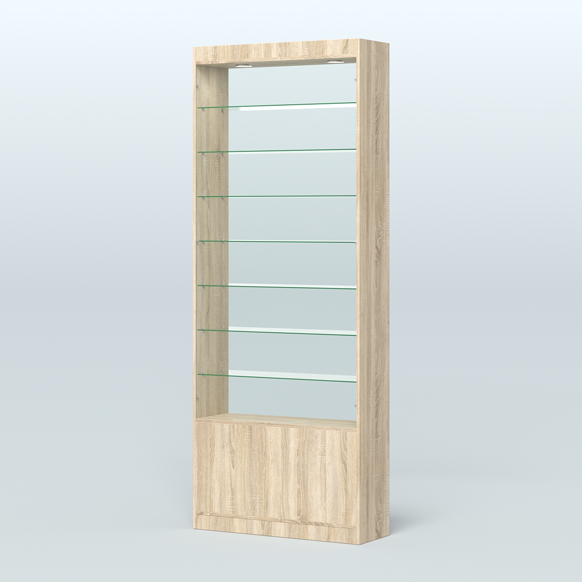 Высокая витрина серии Эконом №304-900 (без дверей) Дуб Сонома