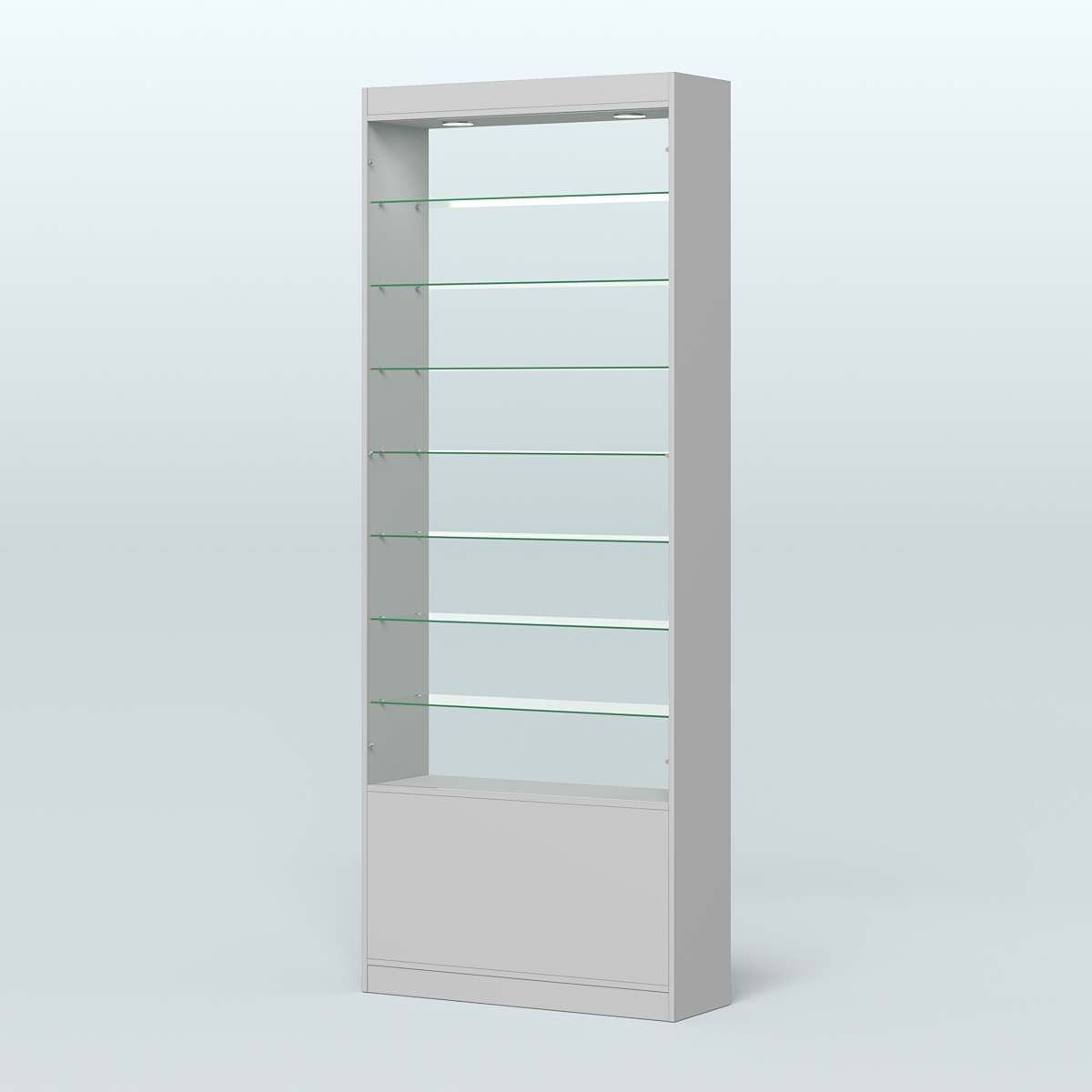Высокая витрина серии Эконом №304-900 (без дверей) Серый