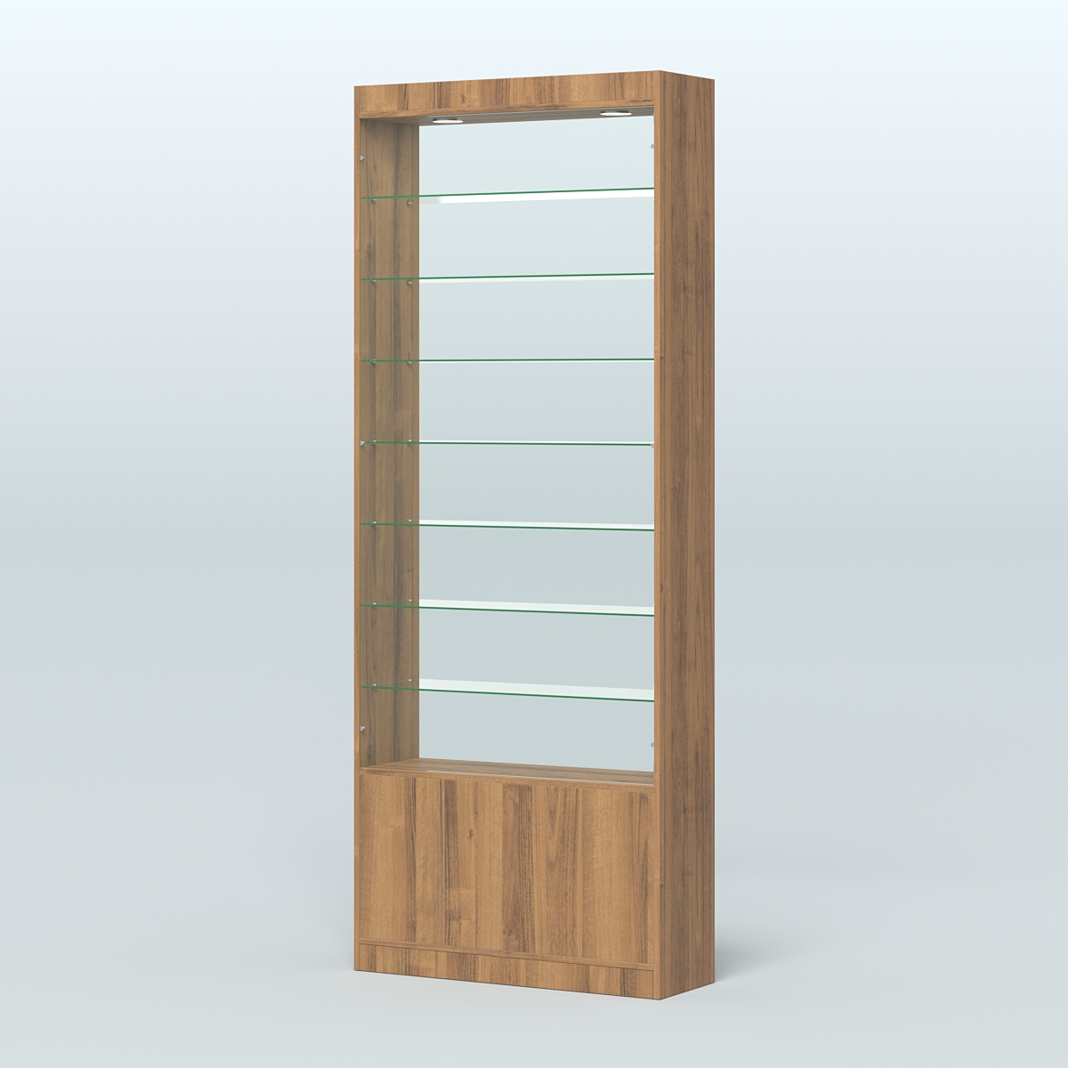 Высокая витрина серии Эконом №304-900 (без дверей) Орех