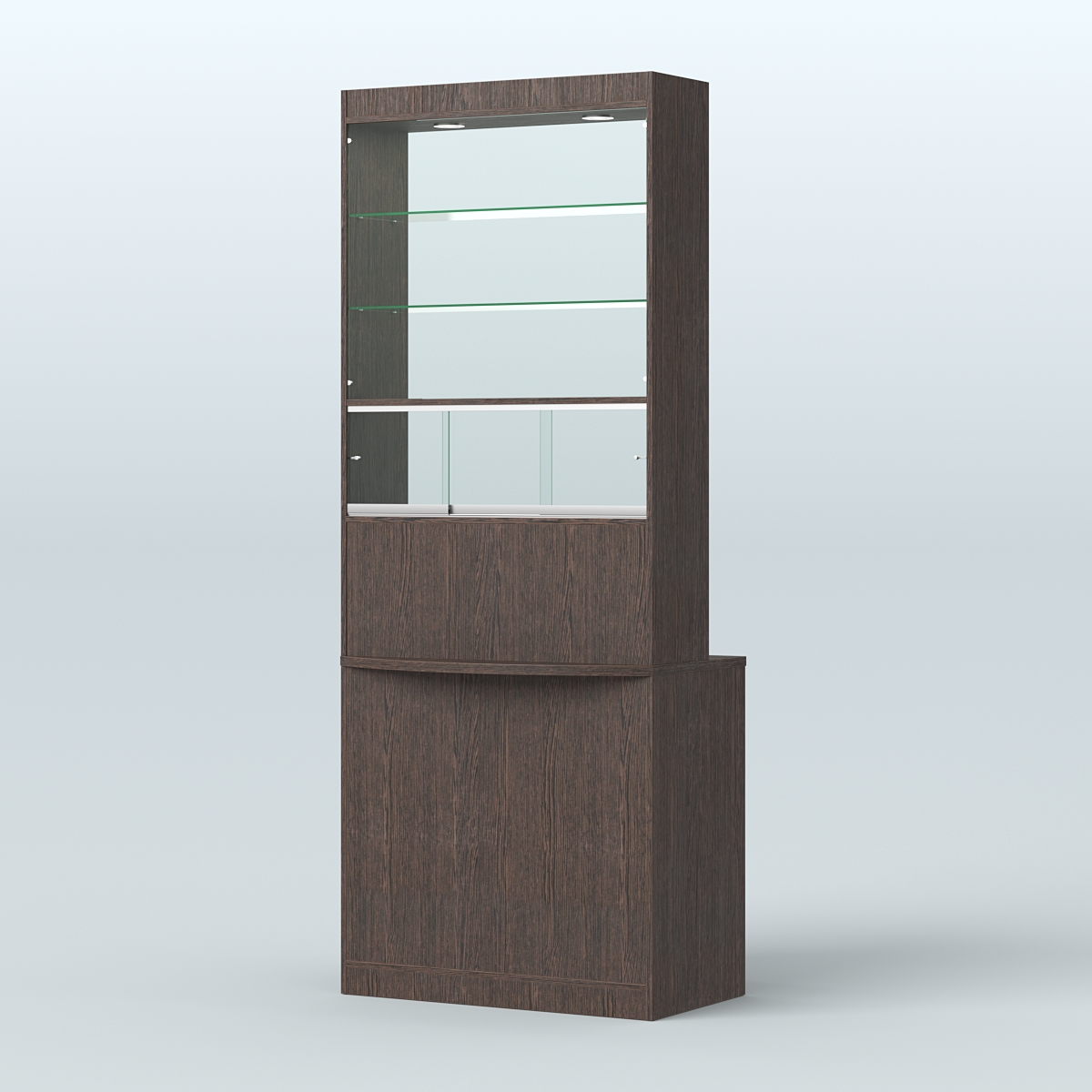 Высокая витрина-прилавок Эконом №3В Дуб Венге