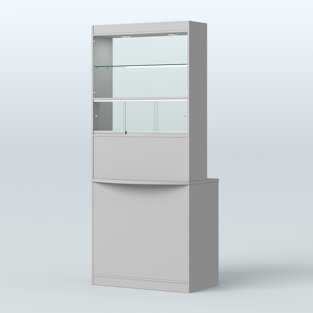 Витрина-прилавок Аптека №3 Серый