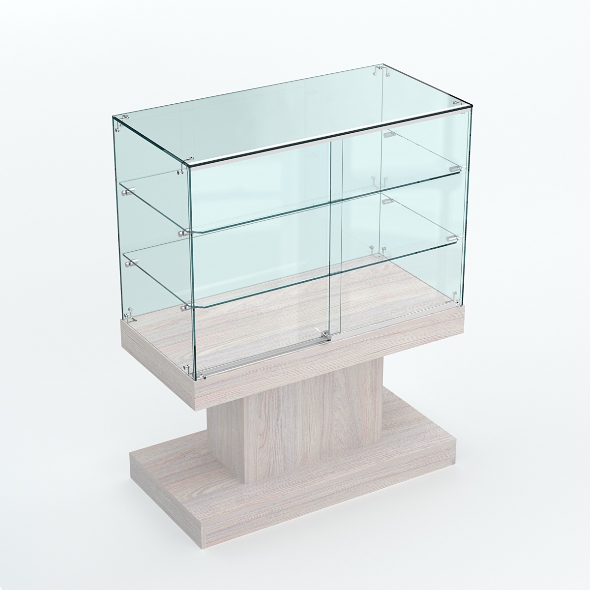 Островной прилавок №4 Ясень Анкор светлый