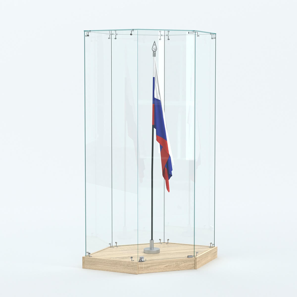 Витрина для знамени №1 Дуб сонома