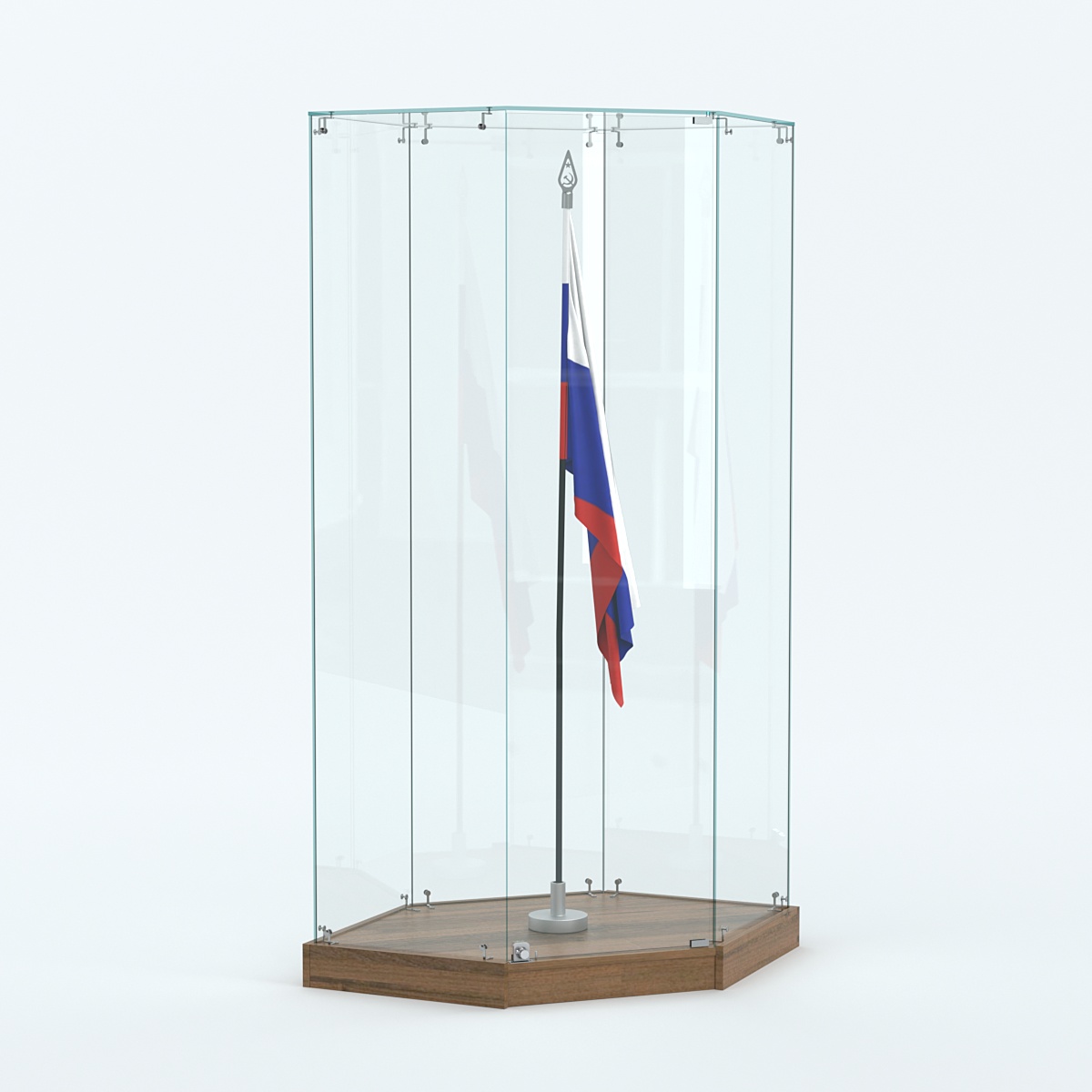 Витрина для знамени №1 Орех