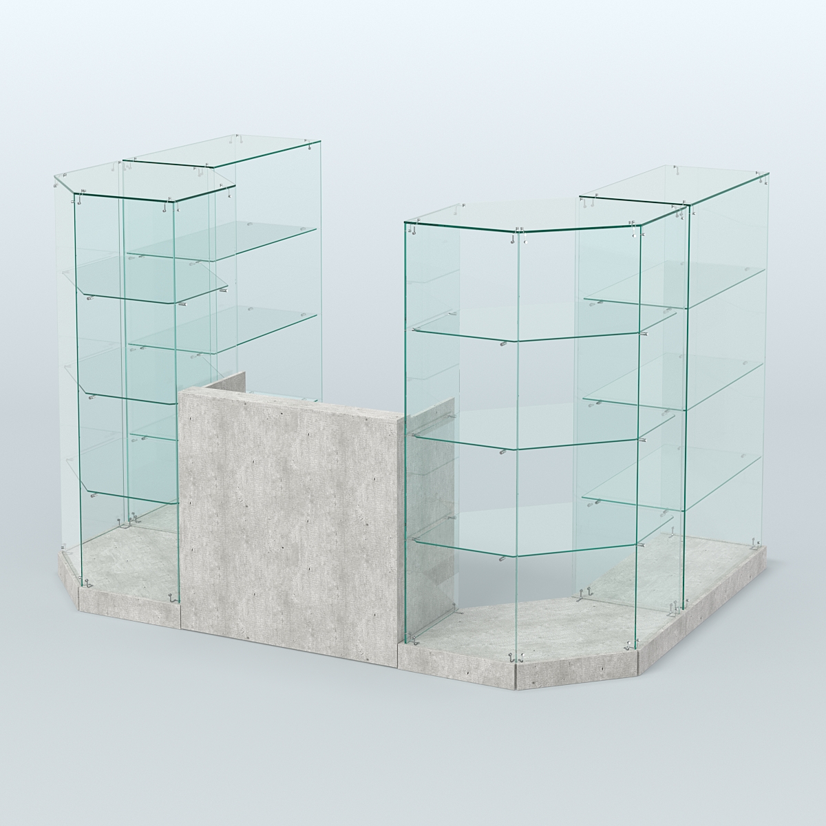 Торговый стеклянный павильон Абсолют №1 (открытый) (4.13 кв.м) Метрополитан Грей