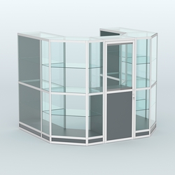 Павильон из профиля пристенный №3г ( 4,32 кв. м), Темно-Серый