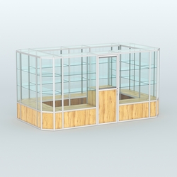 Павильон из профиля островной №3б, Дуб Золотистый