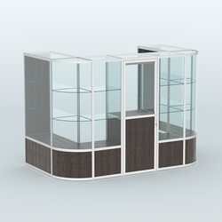 Павильон из профиля пристенный №4б (4,05 кв. м), Дуб Венге